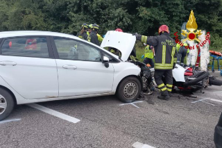 Roasio - Grave incidente sulla SP142: ferito grave trasportato in elisoccorso