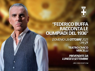 Federico Buffa porta le Olimpiadi del 1936 sul palco del Teatro Civico di Vercelli
