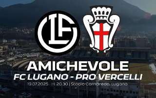 Amichevole internazionale per la Pro Vercelli: il 19 luglio sfida al  Lugano