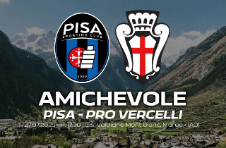 Pro Vercelli - Il 27 luglio amichevole con il Pisa